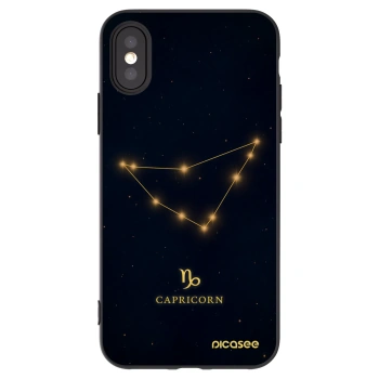 Picasee Μαύρη θήκη σιλικόνης για Apple iPhone X/XS - CAPRICORN
