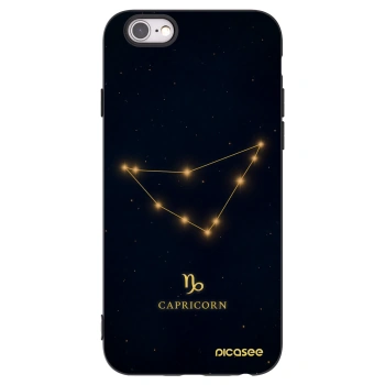 Picasee Μαύρη θήκη σιλικόνης για Apple iPhone 6/6S - CAPRICORN