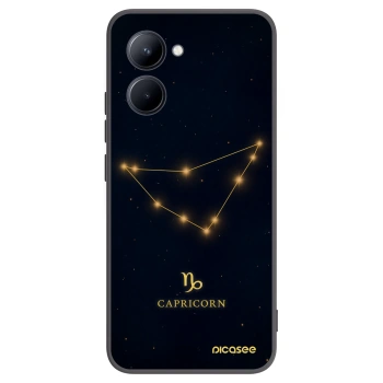 Picasee Μαύρη θήκη σιλικόνης για Realme C33 (2023) - CAPRICORN