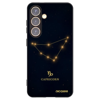 Picasee Μαύρη θήκη σιλικόνης για Samsung Galaxy S24 S921B 5G - CAPRICORN