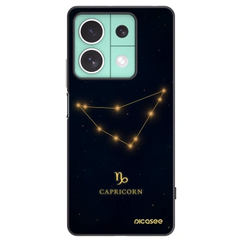 Picasee Μαύρη θήκη σιλικόνης για Xiaomi Redmi Note 13 5G - CAPRICORN