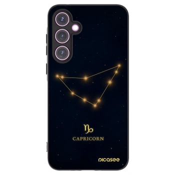 Picasee Μαύρη θήκη σιλικόνης για Samsung Galaxy A35 5G A356B - CAPRICORN
