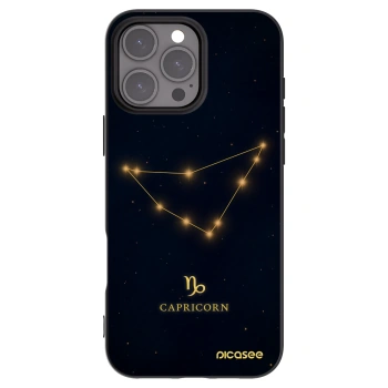 Picasee Μαύρη θήκη σιλικόνης για Apple iPhone 16 Pro Max - CAPRICORN
