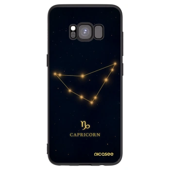 Picasee Μαύρη θήκη σιλικόνης για Samsung Galaxy S8 G950F - CAPRICORN