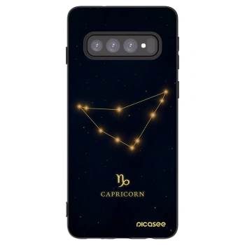 Picasee Μαύρη θήκη σιλικόνης για Samsung Galaxy S10 G973 - CAPRICORN