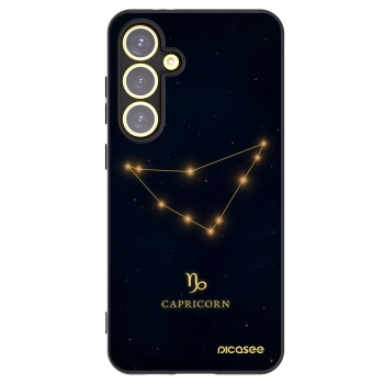 Picasee Μαύρη θήκη σιλικόνης για Samsung Galaxy S24 FE S721B - CAPRICORN