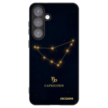 Picasee Μαύρη θήκη σιλικόνης για Samsung Galaxy S25+ 5G - CAPRICORN
