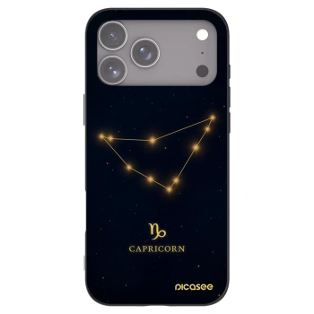 Picasee Μαύρη θήκη σιλικόνης για Apple iPhone 17 Pro Max - CAPRICORN