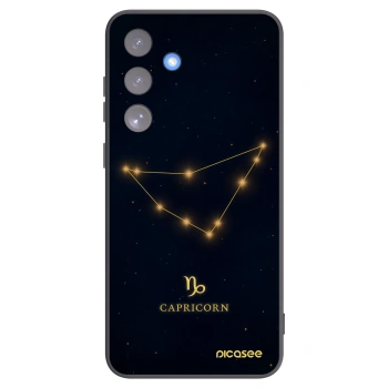 Picasee Μαύρη θήκη σιλικόνης για Samsung Galaxy S25 FE 5G - CAPRICORN