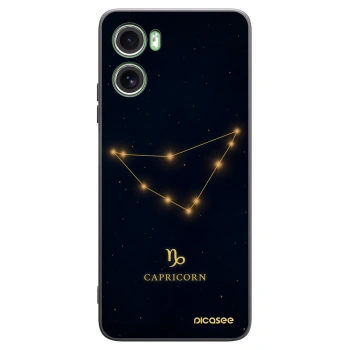 Picasee Μαύρη θήκη σιλικόνης για Motorola Moto G06 - CAPRICORN