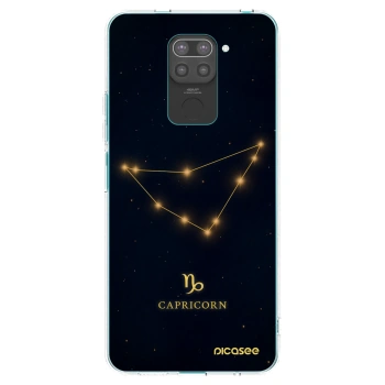 Picasee Μαύρη θήκη σιλικόνης για Xiaomi Redmi Note 9 - CAPRICORN