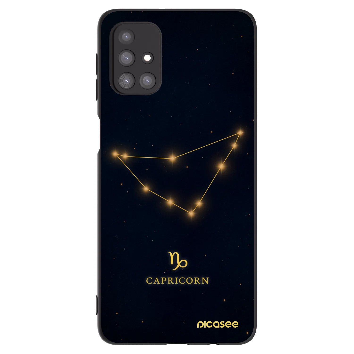 Picasee Μαύρη θήκη σιλικόνης για Samsung Galaxy M31s - CAPRICORN