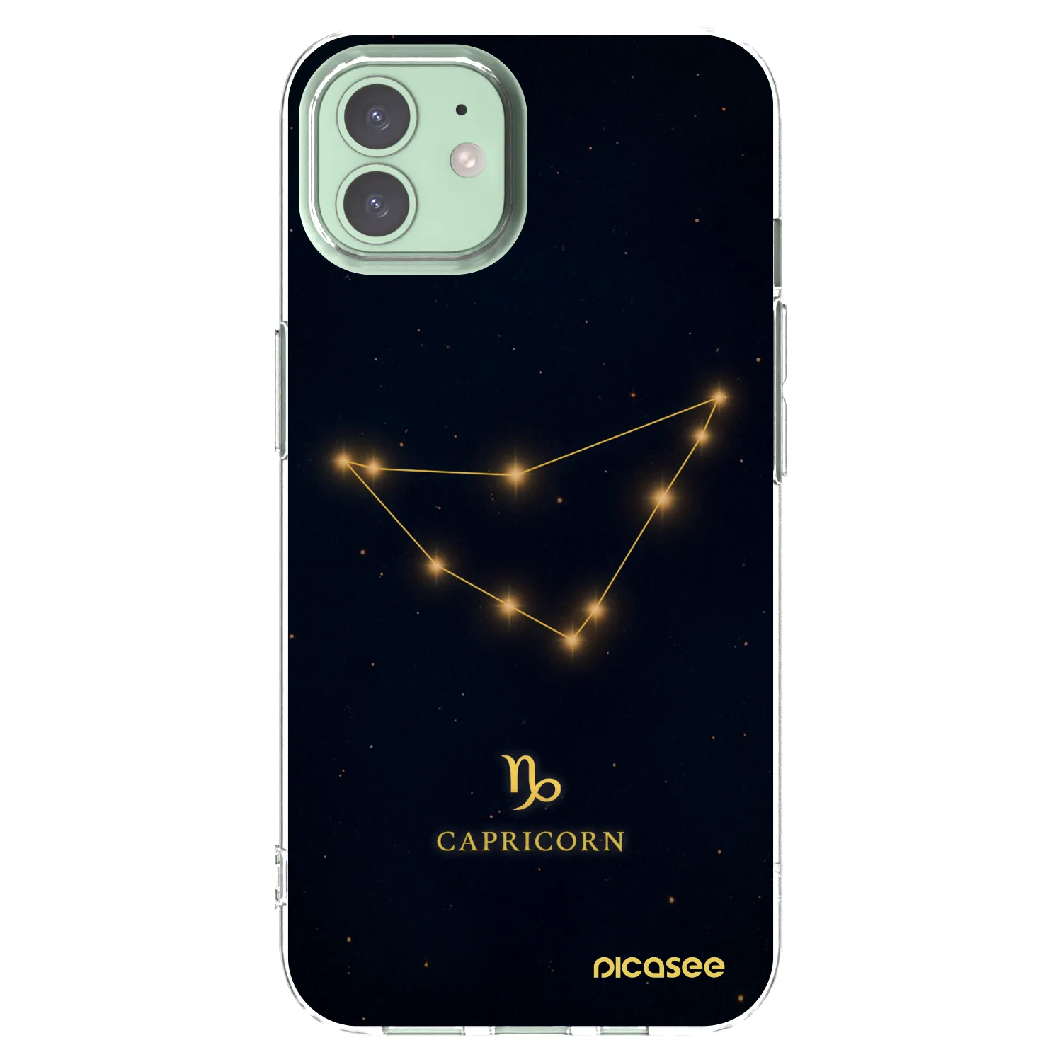 Picasee διαφανής θήκη σιλικόνης Apple iPhone 12 - CAPRICORN