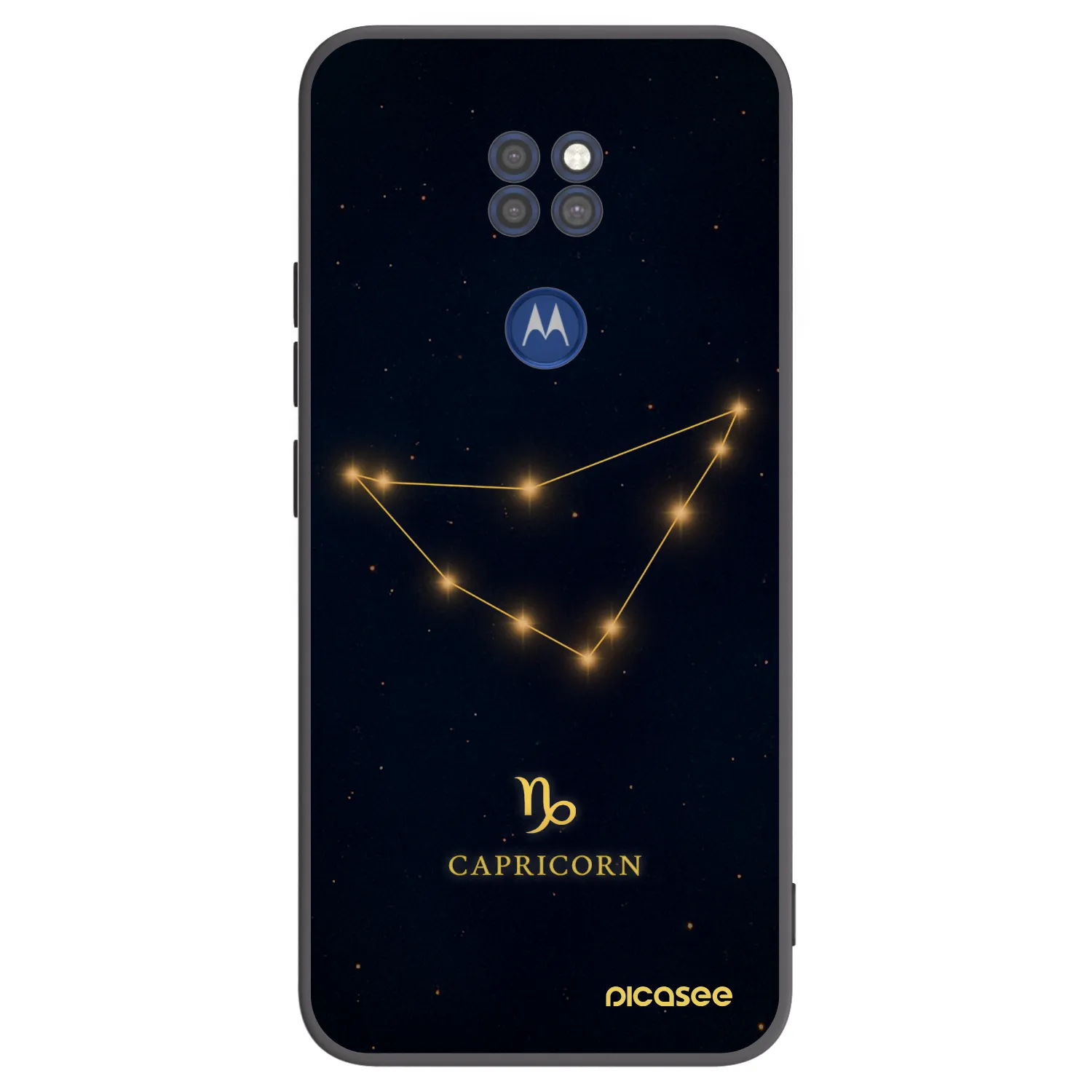 Picasee Μαύρη θήκη σιλικόνης για Motorola Moto G9 Play - CAPRICORN