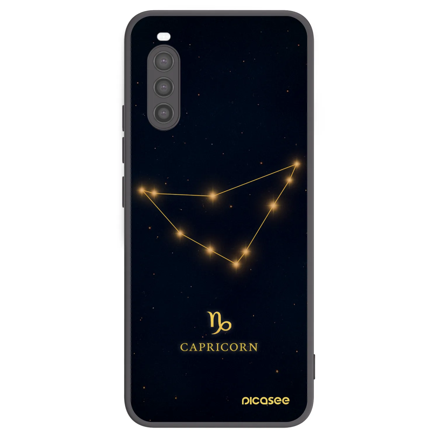 Picasee Μαύρη θήκη σιλικόνης για Sony Xperia 10 II - CAPRICORN