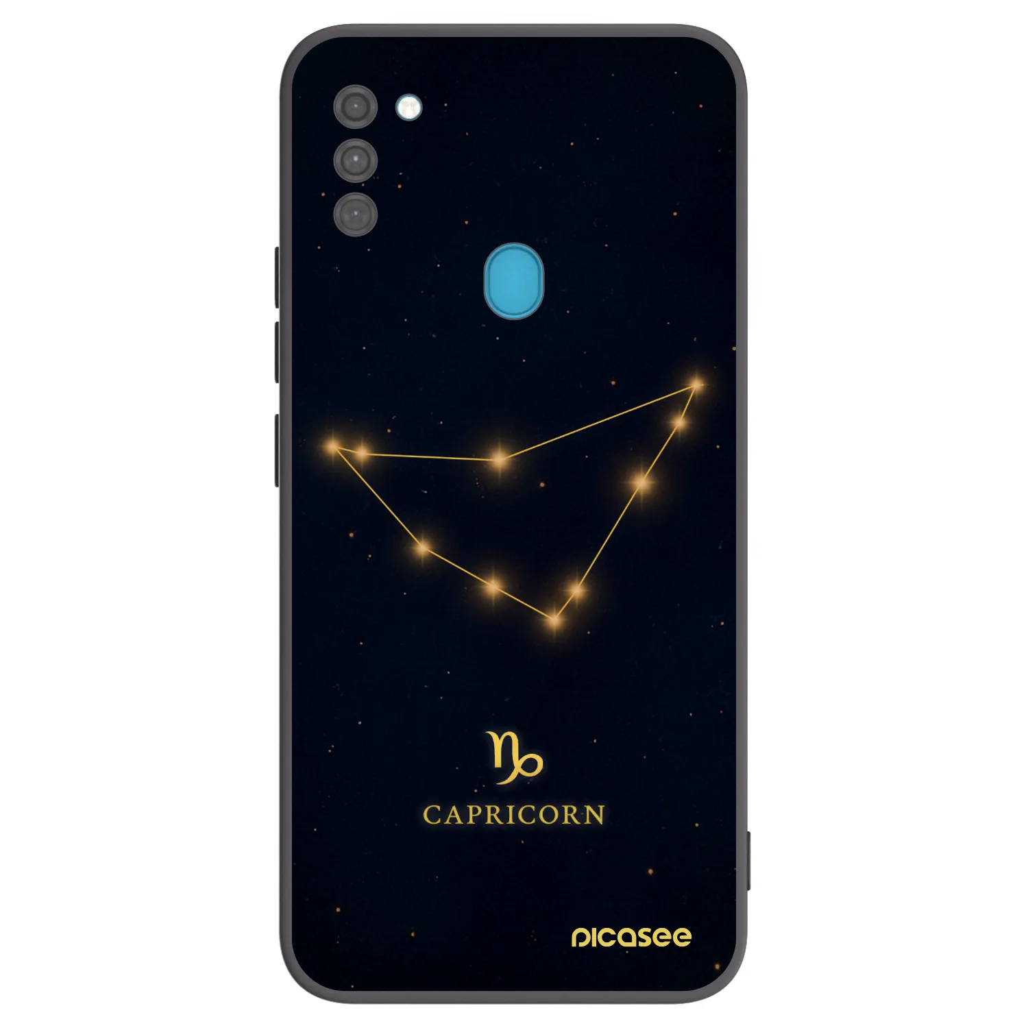 Picasee Μαύρη θήκη σιλικόνης για Samsung Galaxy M11 - CAPRICORN