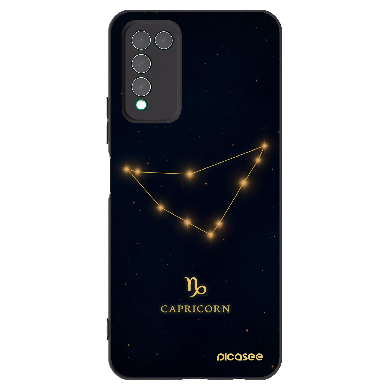 Picasee Μαύρη θήκη σιλικόνης για Honor 10X Lite - CAPRICORN