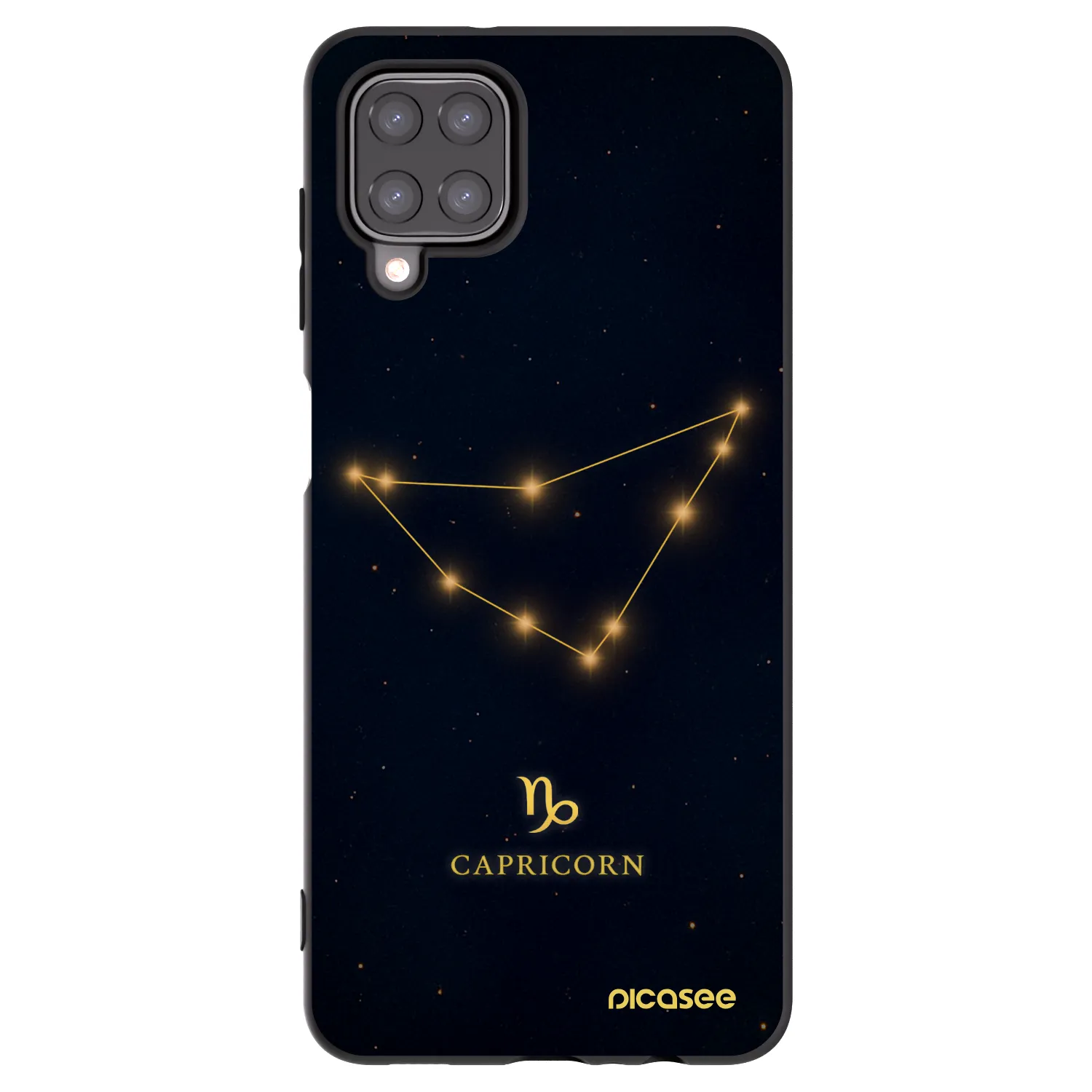 Picasee Μαύρη θήκη σιλικόνης για Samsung Galaxy A12 A125F - CAPRICORN