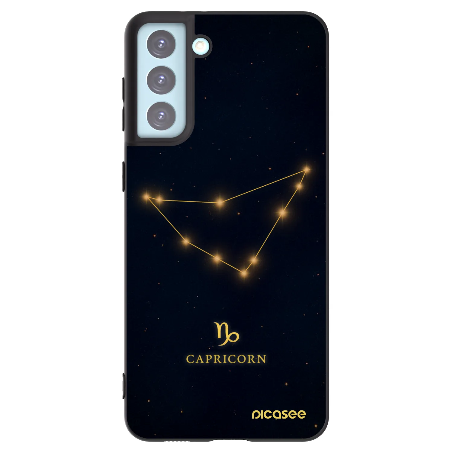 Picasee Μαύρη θήκη σιλικόνης για Samsung Galaxy S21+ 5G G996F - CAPRICORN