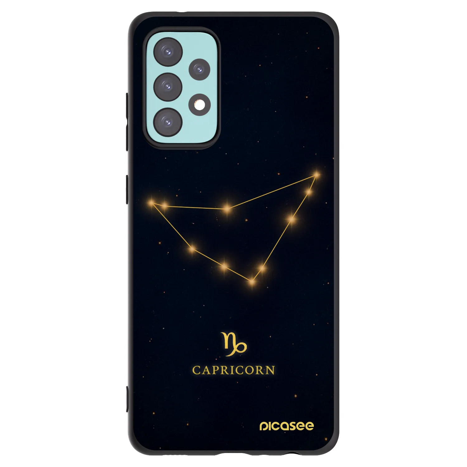 Picasee Μαύρη θήκη σιλικόνης για Samsung Galaxy A72 A725F - CAPRICORN