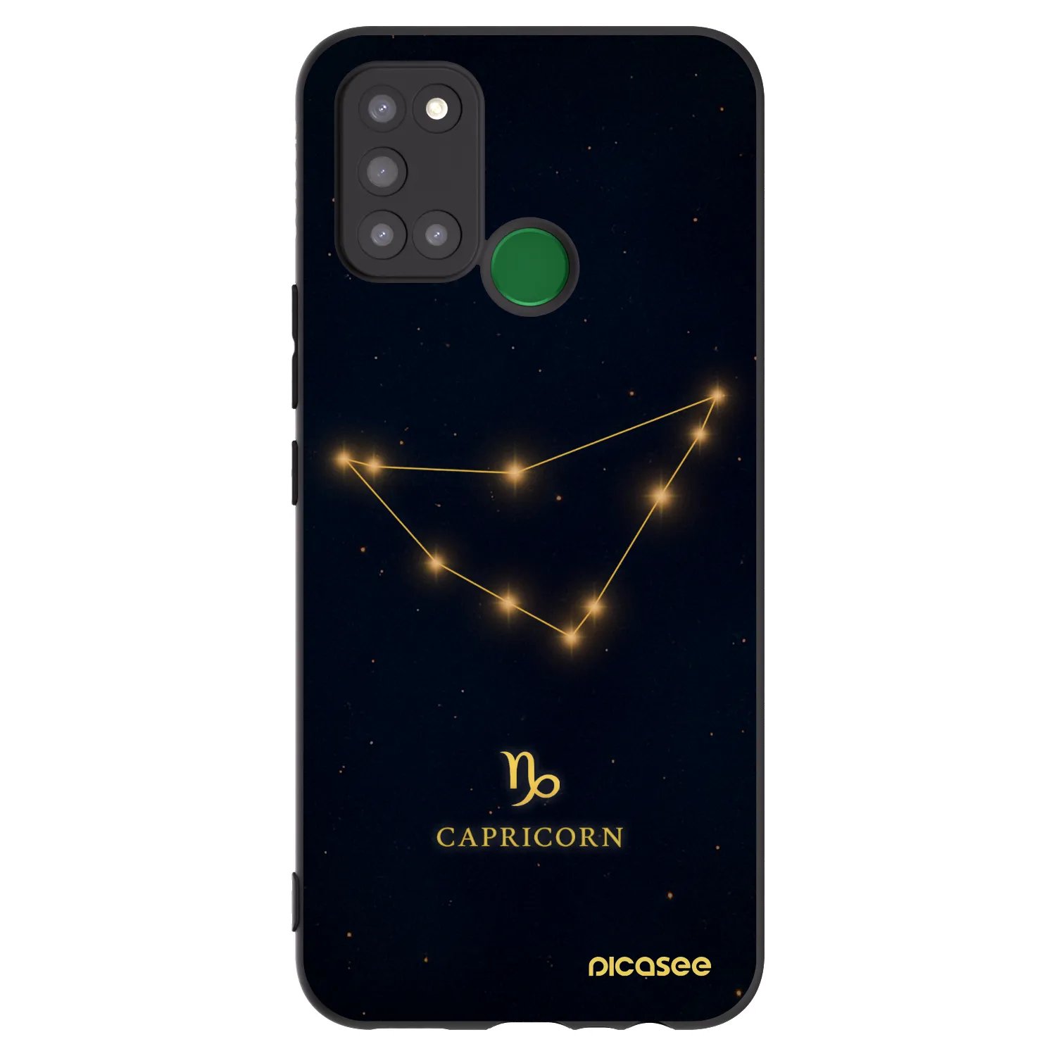 Picasee Μαύρη θήκη σιλικόνης για Realme 7i - CAPRICORN