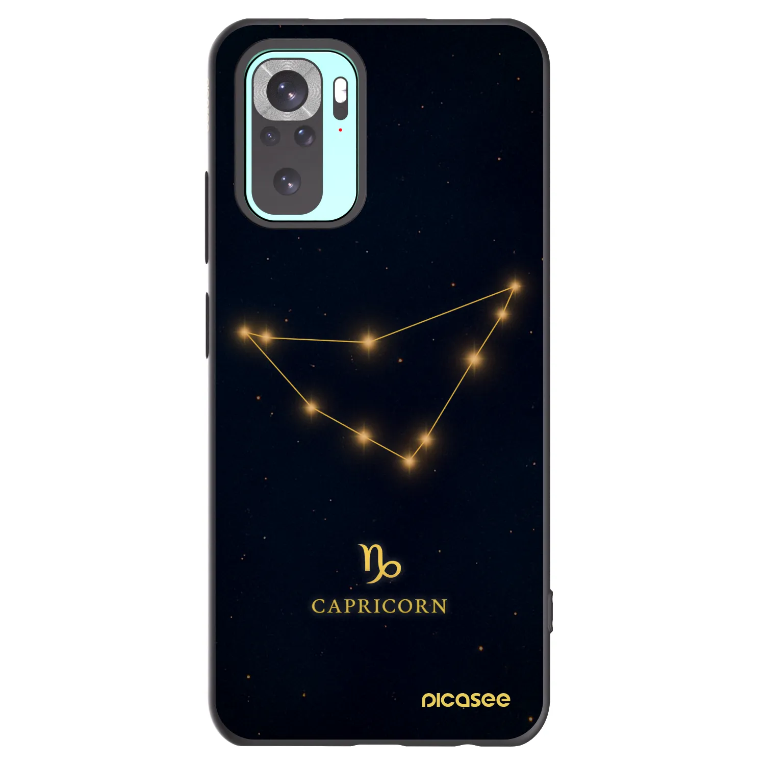 Picasee Μαύρη θήκη σιλικόνης για Xiaomi Redmi Note 10 Pro - CAPRICORN