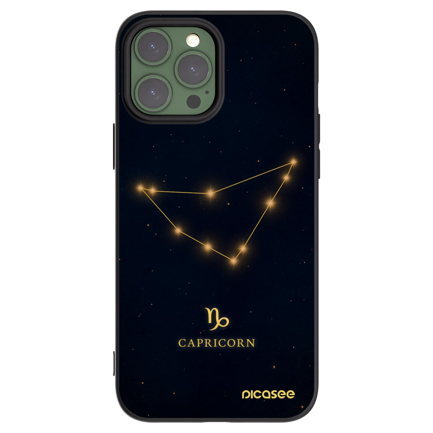 Picasee Μαύρη θήκη σιλικόνης για Apple iPhone 13 Pro Max - CAPRICORN