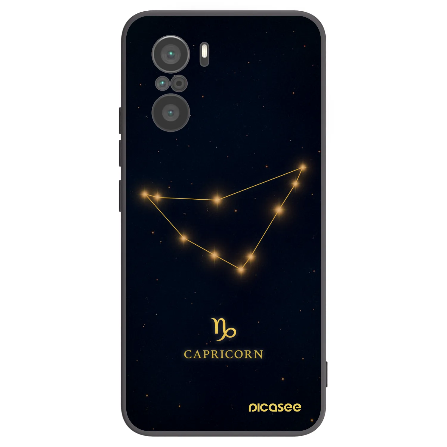 Picasee Μαύρη θήκη σιλικόνης για Xiaomi Poco F3 - CAPRICORN