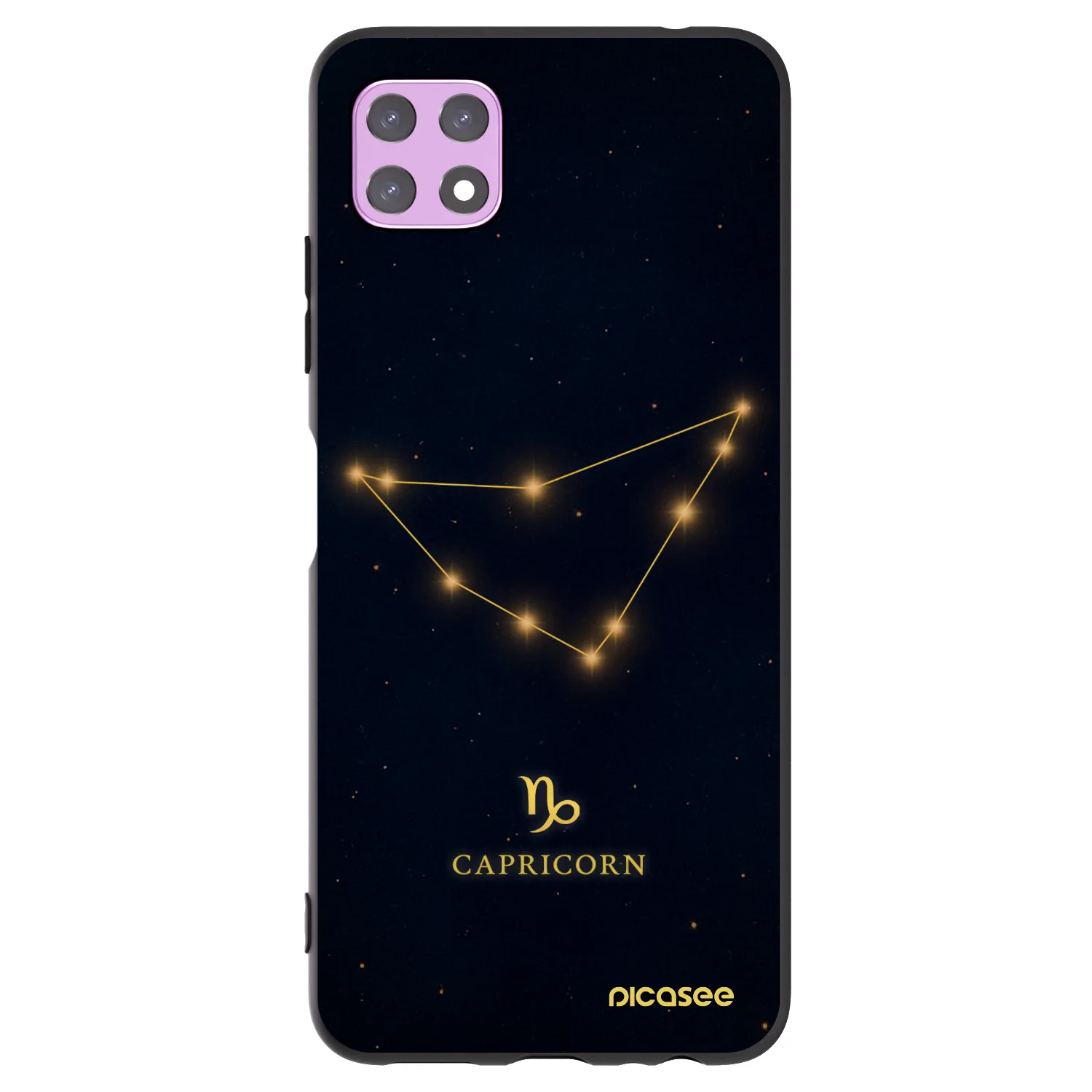 Picasee Μαύρη θήκη σιλικόνης για Samsung Galaxy A22 A226B 5G - CAPRICORN
