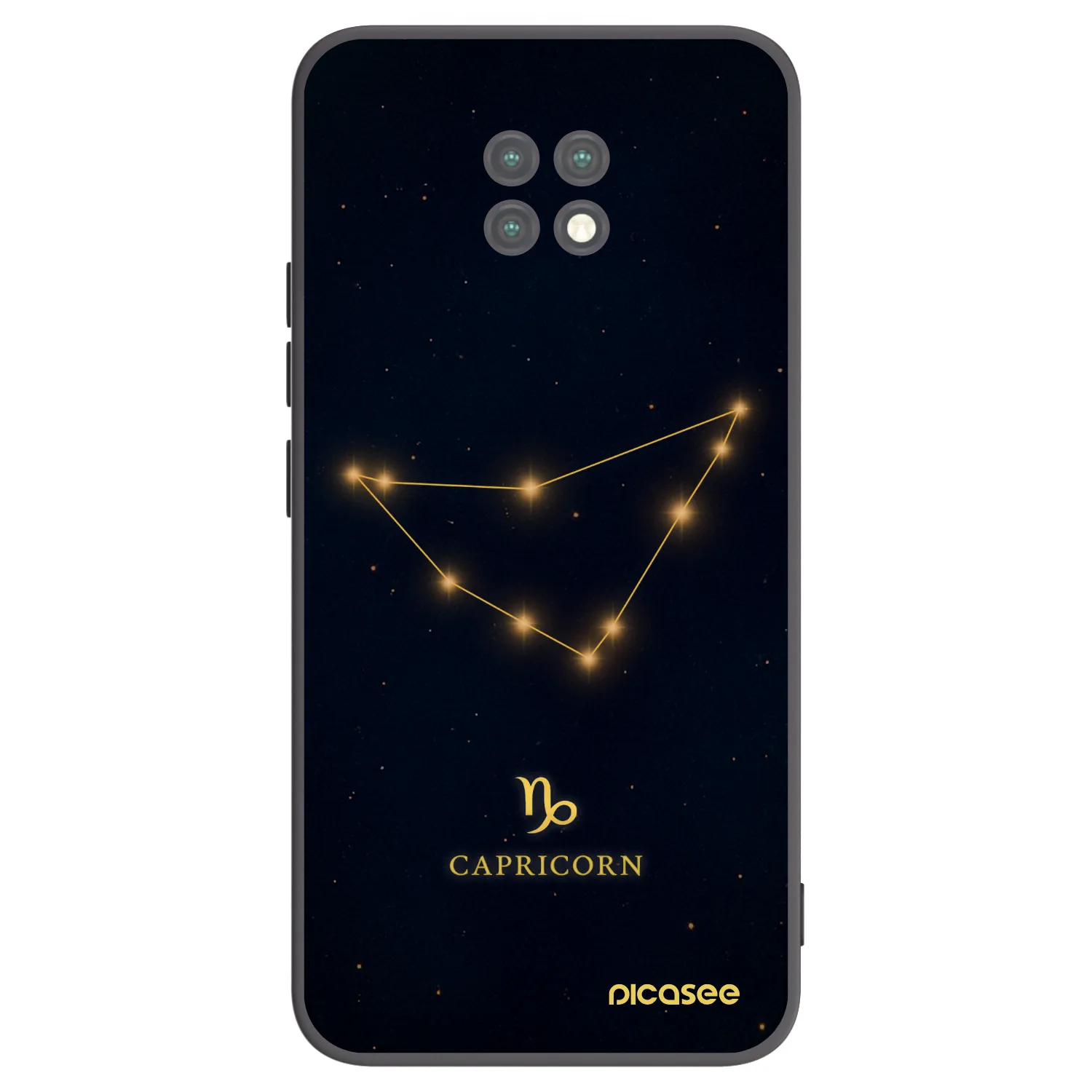 Picasee Μαύρη θήκη σιλικόνης για Xiaomi Redmi Note 9T - CAPRICORN