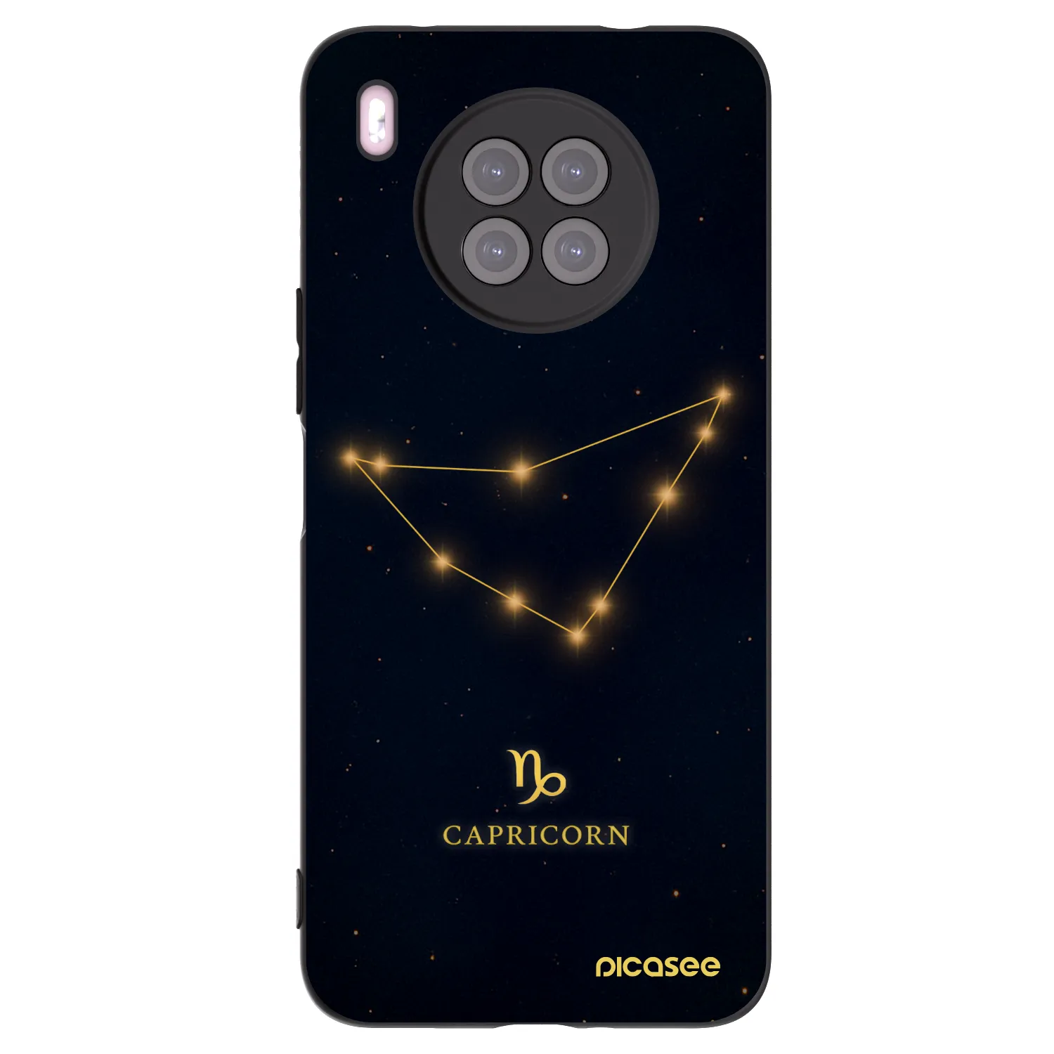 Picasee Μαύρη θήκη σιλικόνης για Huawei Nova 8i - CAPRICORN