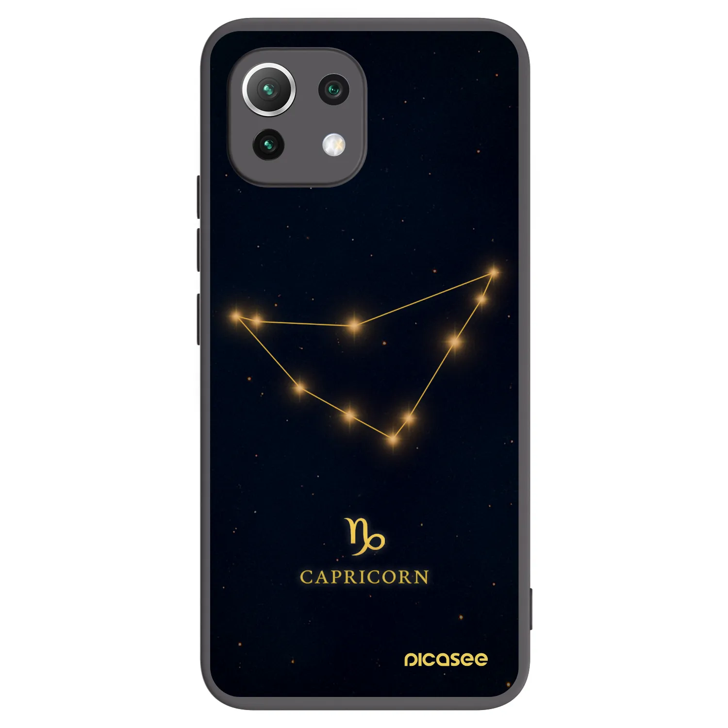 Picasee Μαύρη θήκη σιλικόνης για Xiaomi 11 Lite 5G NE - CAPRICORN