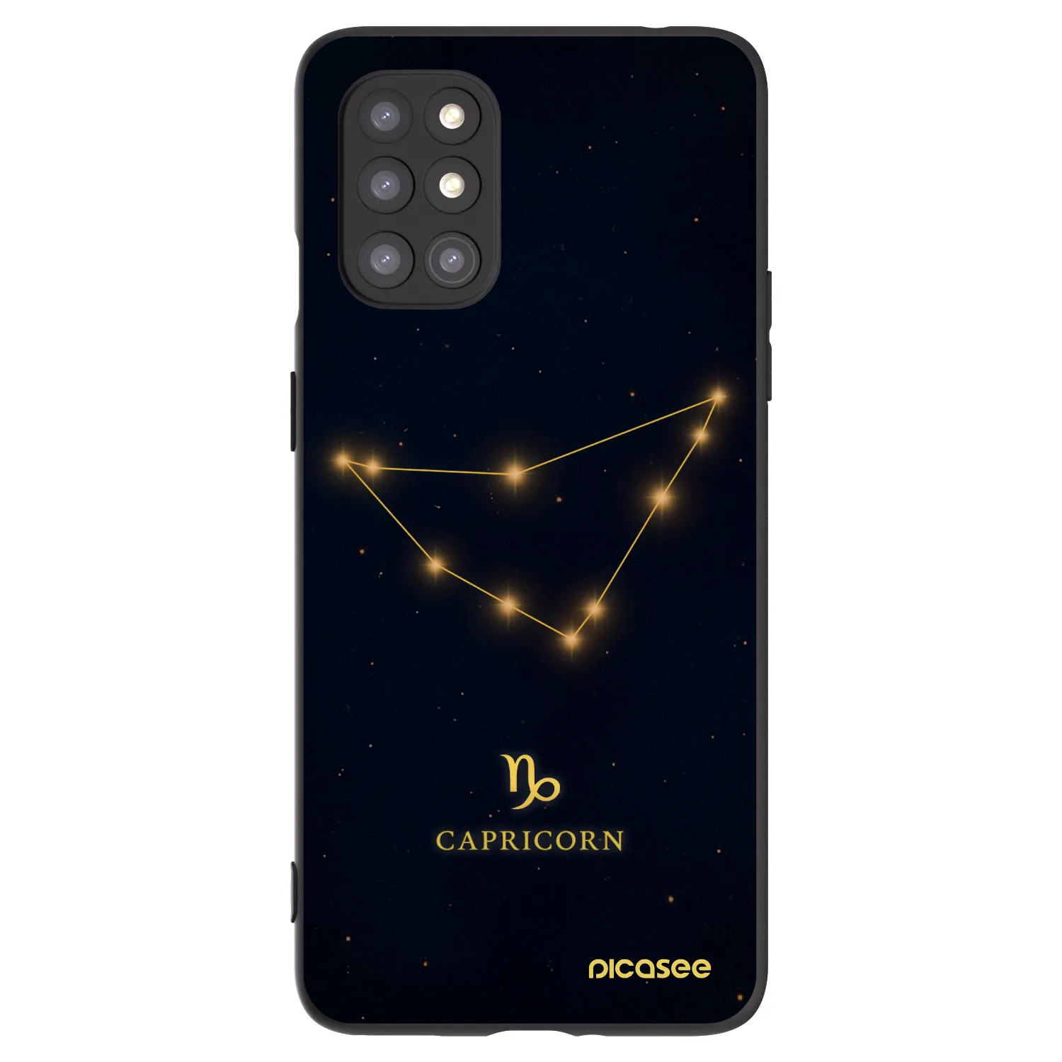 Picasee Μαύρη θήκη σιλικόνης για OnePlus 8T - CAPRICORN