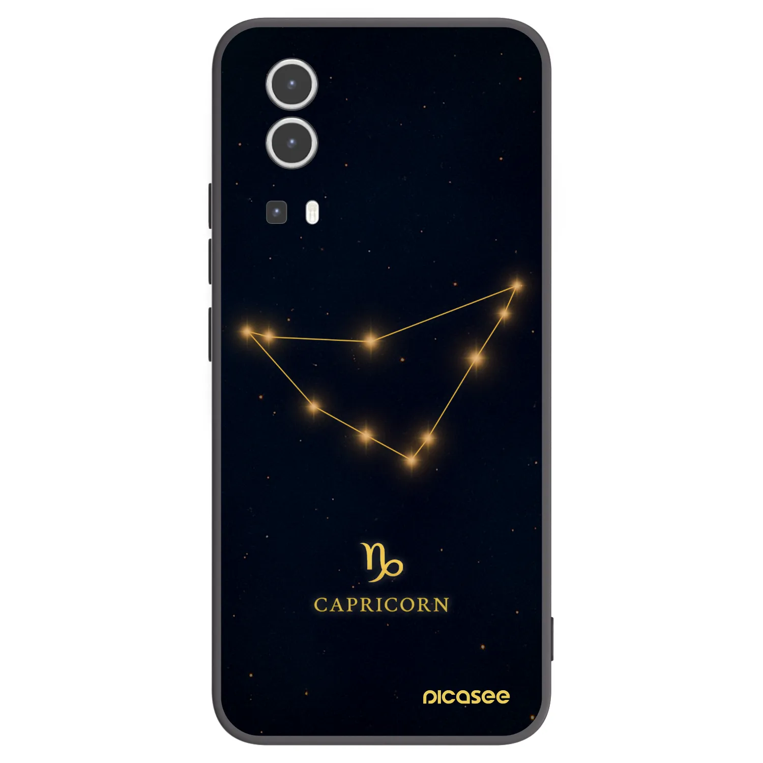 Picasee Μαύρη θήκη σιλικόνης για Vivo Y72 5G - CAPRICORN