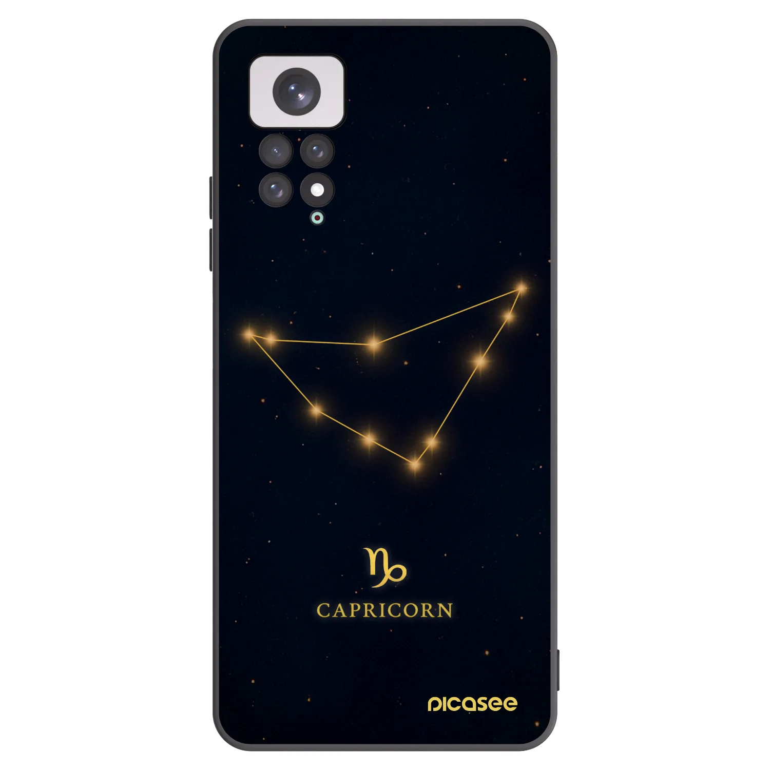 Picasee Μαύρη θήκη σιλικόνης για Xiaomi Redmi Note 11 - CAPRICORN