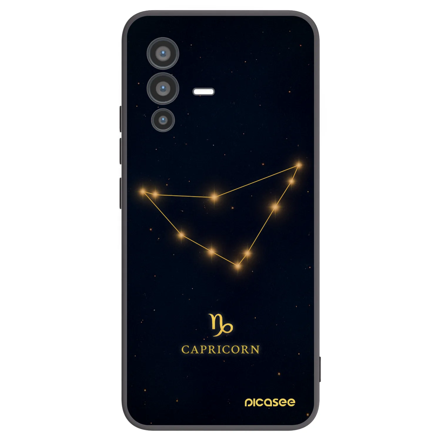 Picasee Μαύρη θήκη σιλικόνης για Vivo V23 5G - CAPRICORN