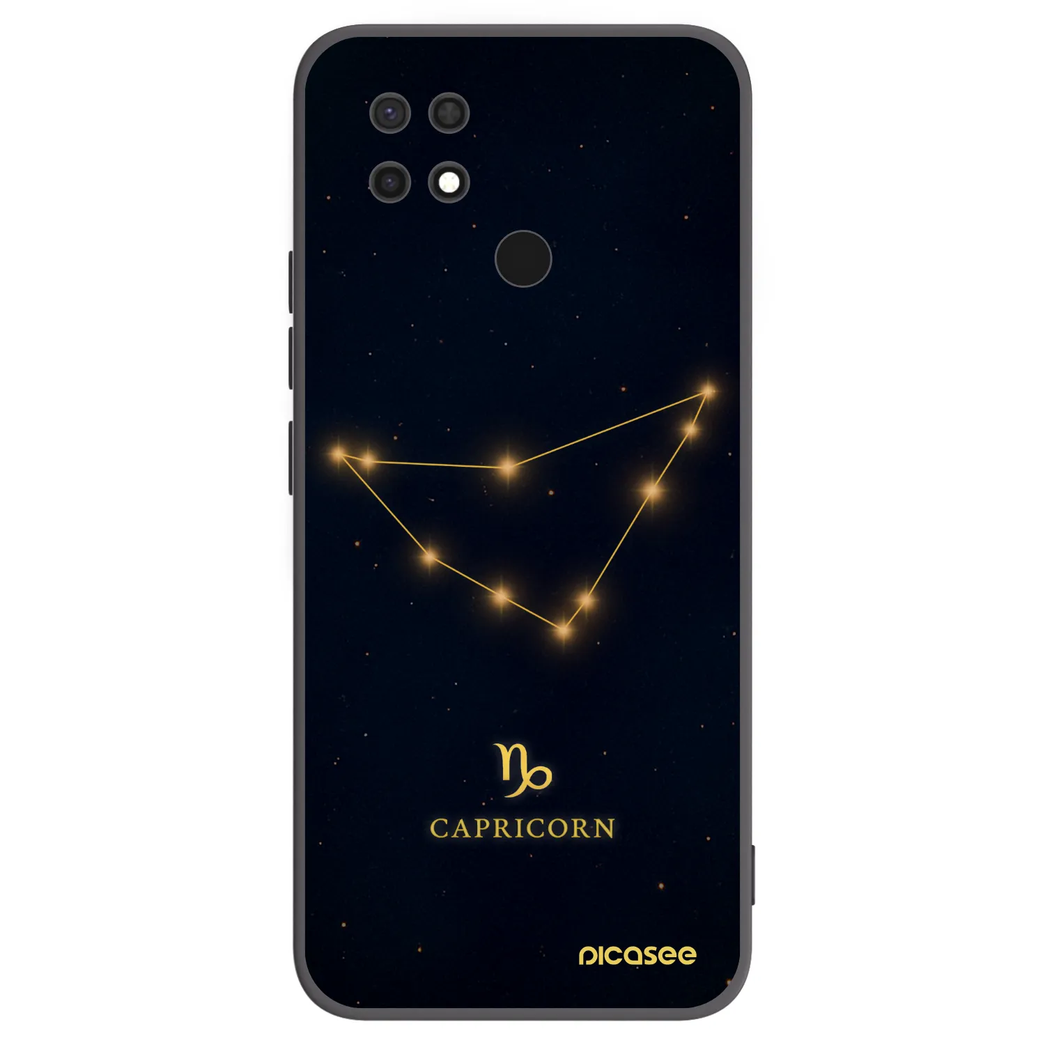 Picasee Μαύρη θήκη σιλικόνης για Xiaomi Redmi 10C - CAPRICORN