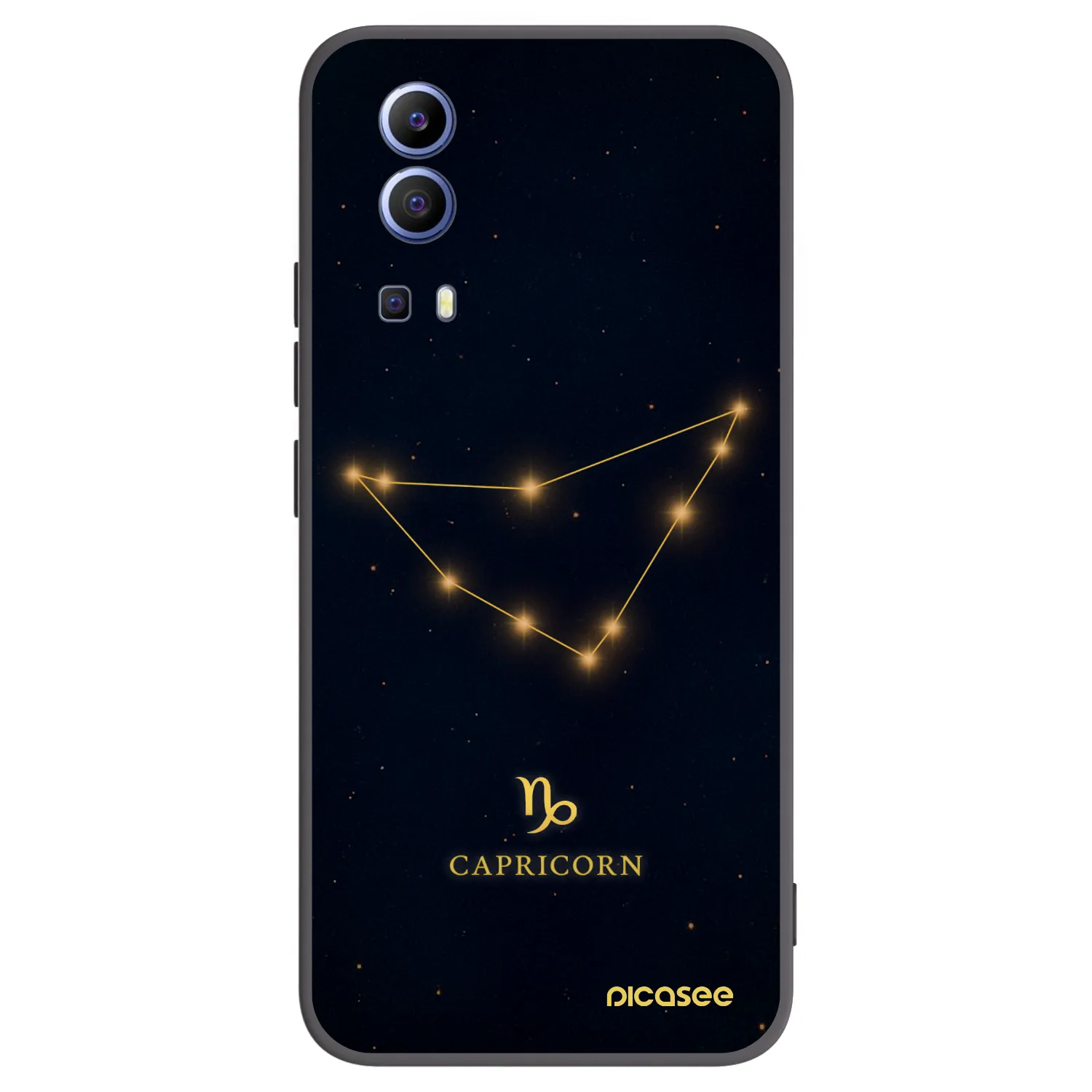 Picasee Μαύρη θήκη σιλικόνης για Vivo Y52 5G - CAPRICORN
