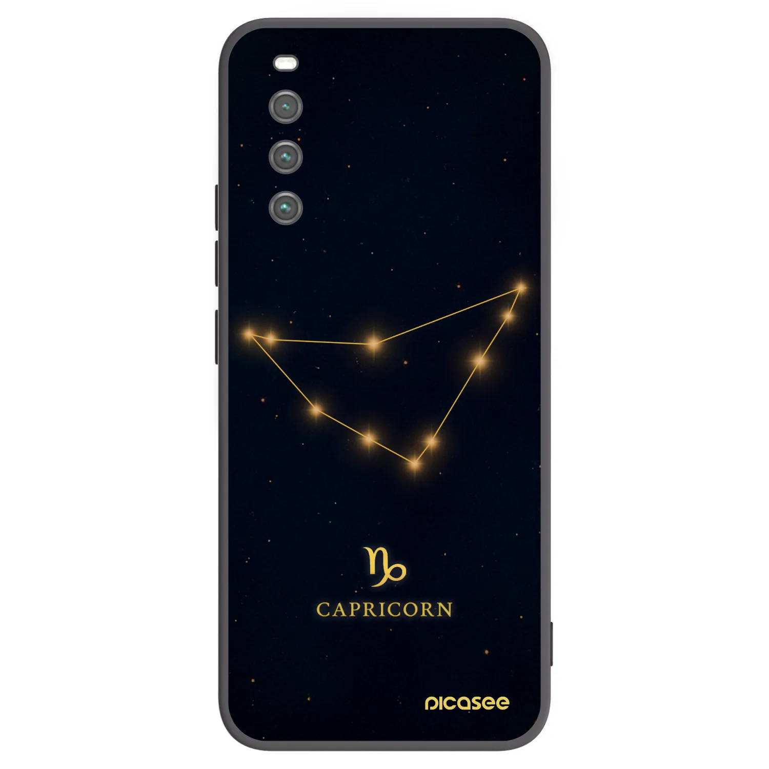 Picasee Μαύρη θήκη σιλικόνης για Sony Xperia 10 IV 5G - CAPRICORN