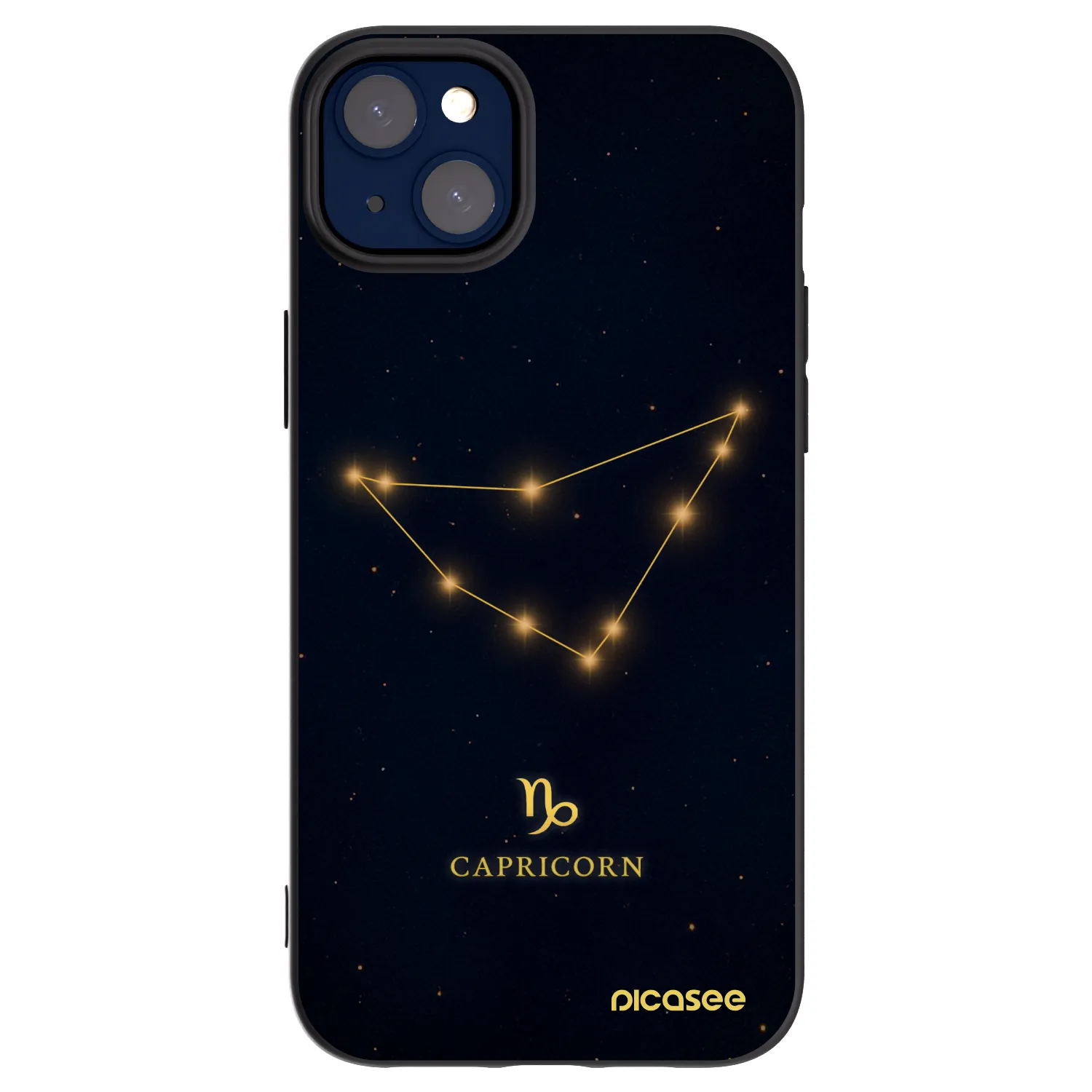 Picasee Μαύρη θήκη σιλικόνης για Apple iPhone 14 Plus - CAPRICORN
