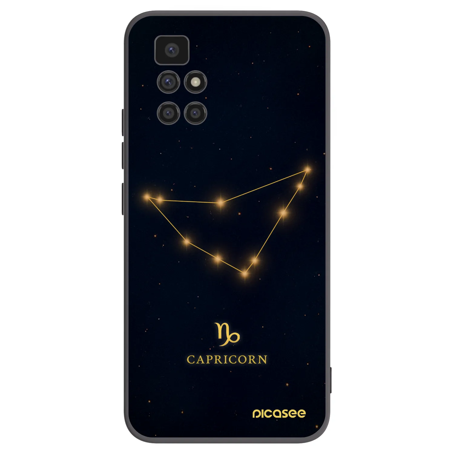 Picasee Μαύρη θήκη σιλικόνης για Xiaomi Redmi 10 (2022) - CAPRICORN