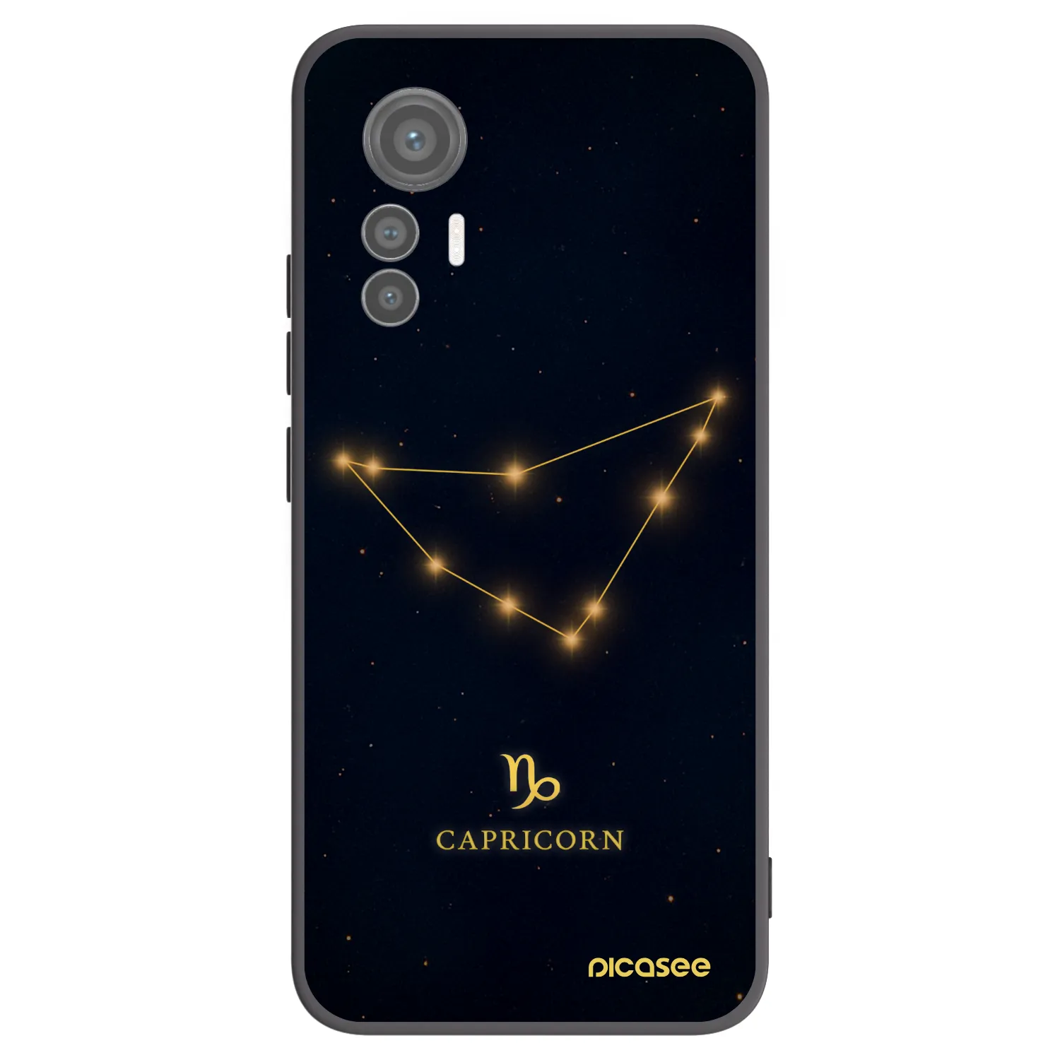Picasee Μαύρη θήκη σιλικόνης για Xiaomi 12 Lite - CAPRICORN