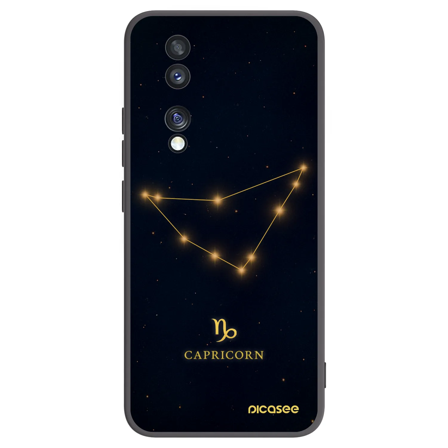 Picasee Μαύρη θήκη σιλικόνης για Honor 70 - CAPRICORN
