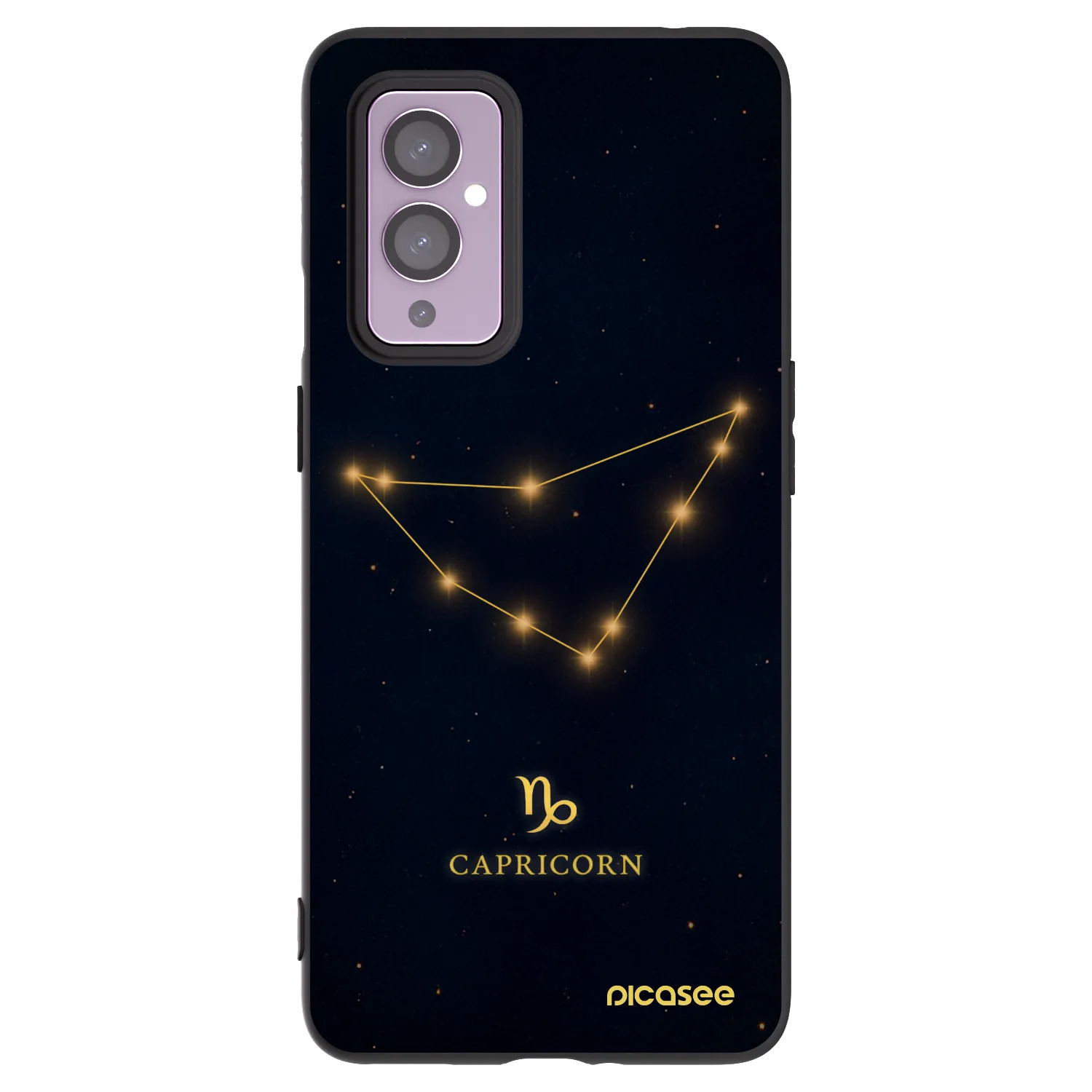 Picasee Μαύρη θήκη σιλικόνης για OnePlus 9 - CAPRICORN