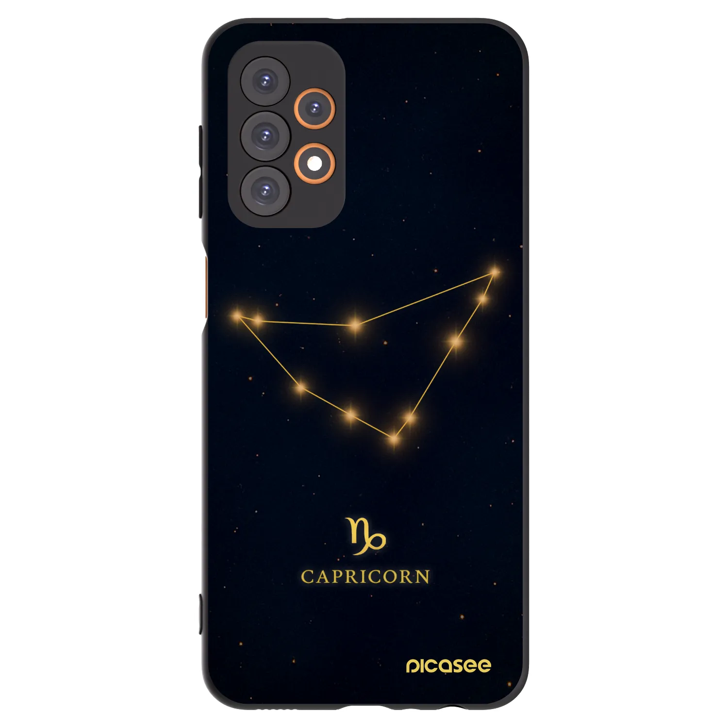 Picasee Μαύρη θήκη σιλικόνης για Samsung Galaxy A23 A235F 4G - CAPRICORN