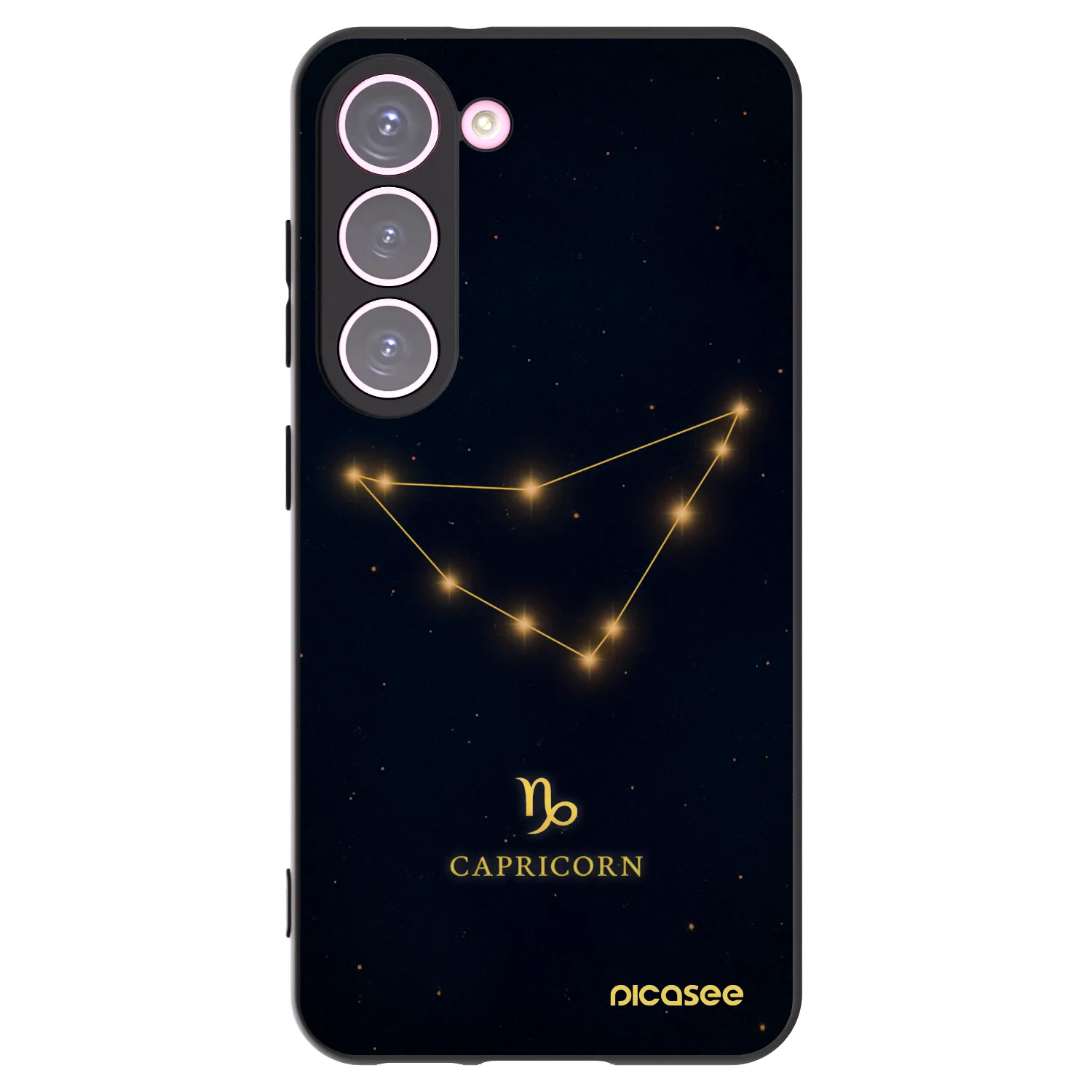 Picasee Μαύρη θήκη σιλικόνης για Samsung Galaxy S23 5G - CAPRICORN