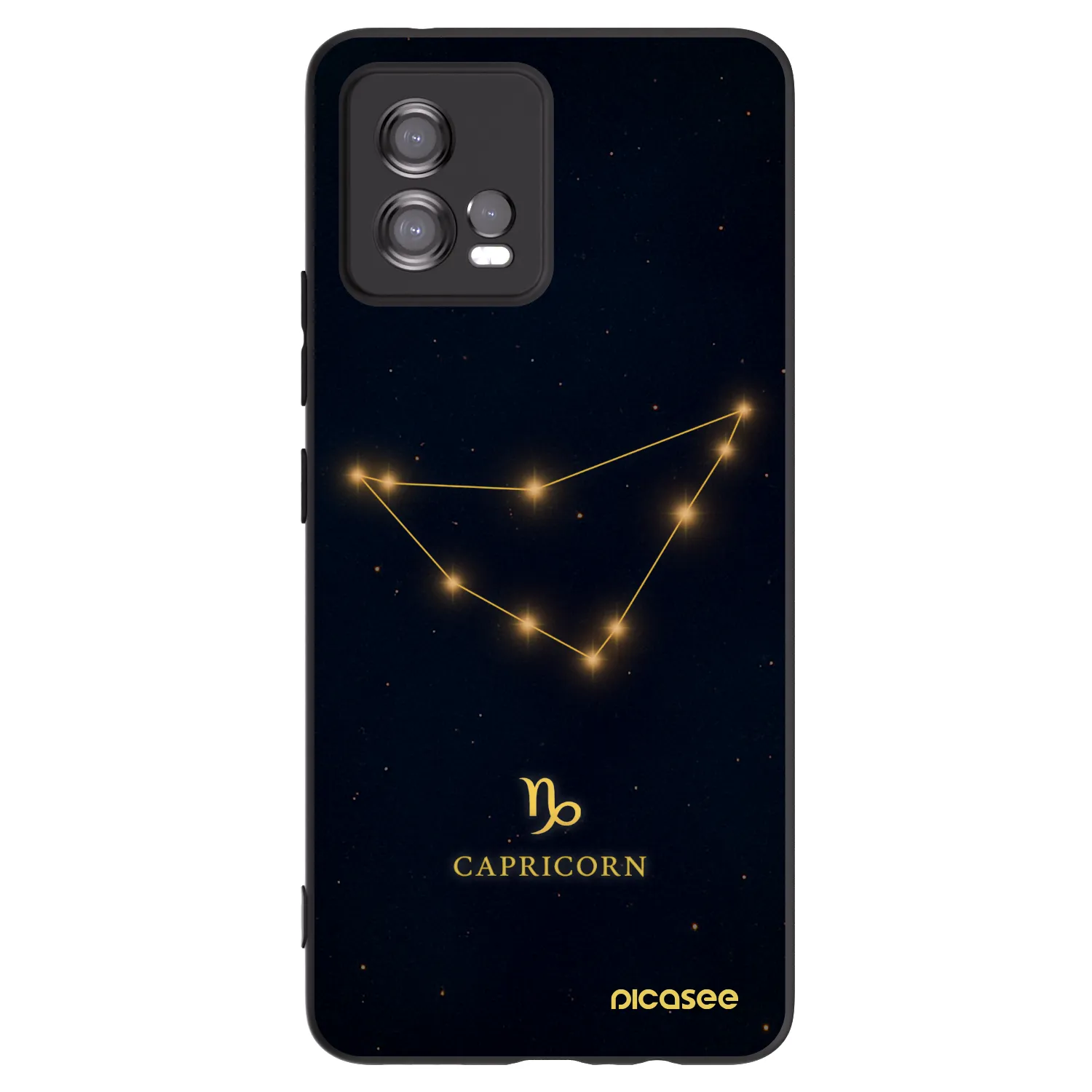 Picasee Μαύρη θήκη σιλικόνης για Motorola Moto G72 - CAPRICORN