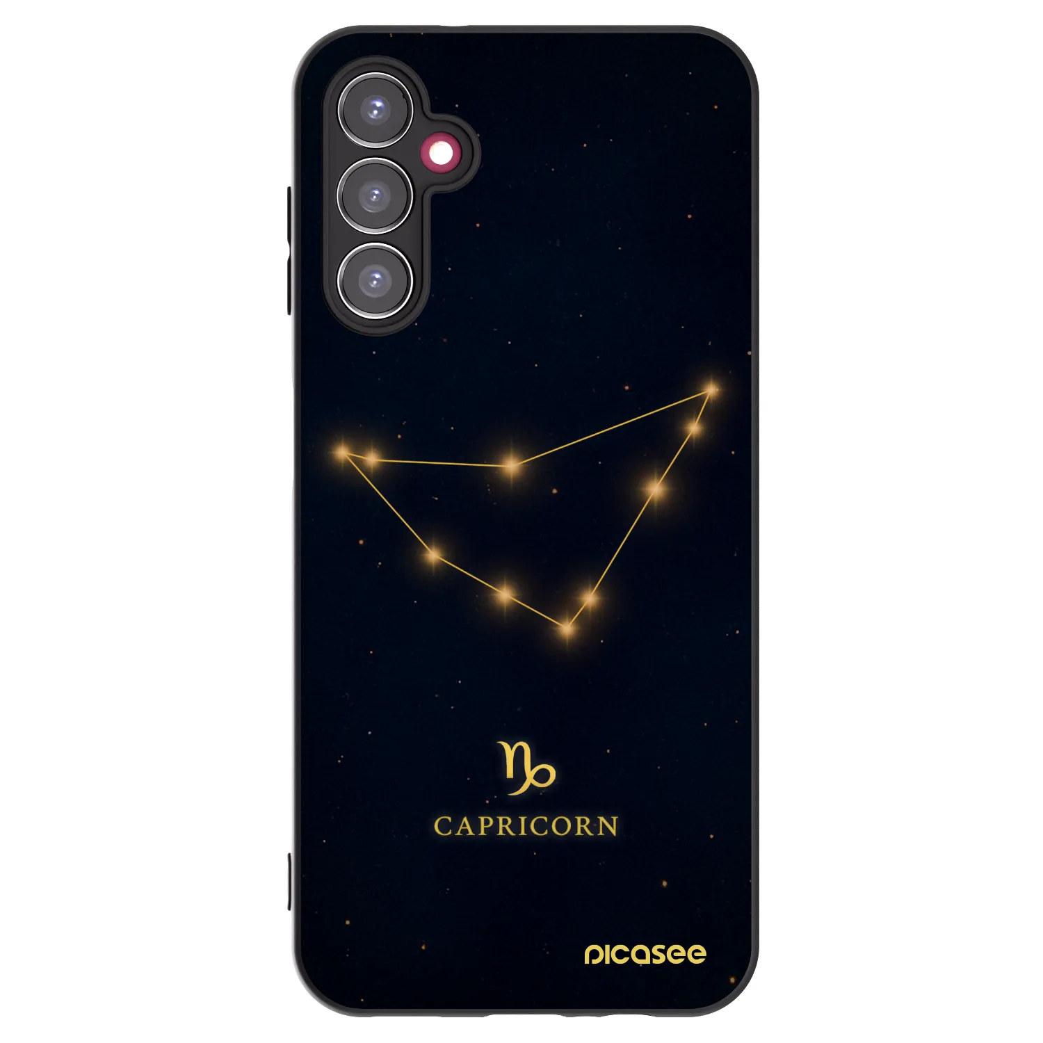 Picasee Μαύρη θήκη σιλικόνης για Samsung Galaxy A14 4G A145R - CAPRICORN