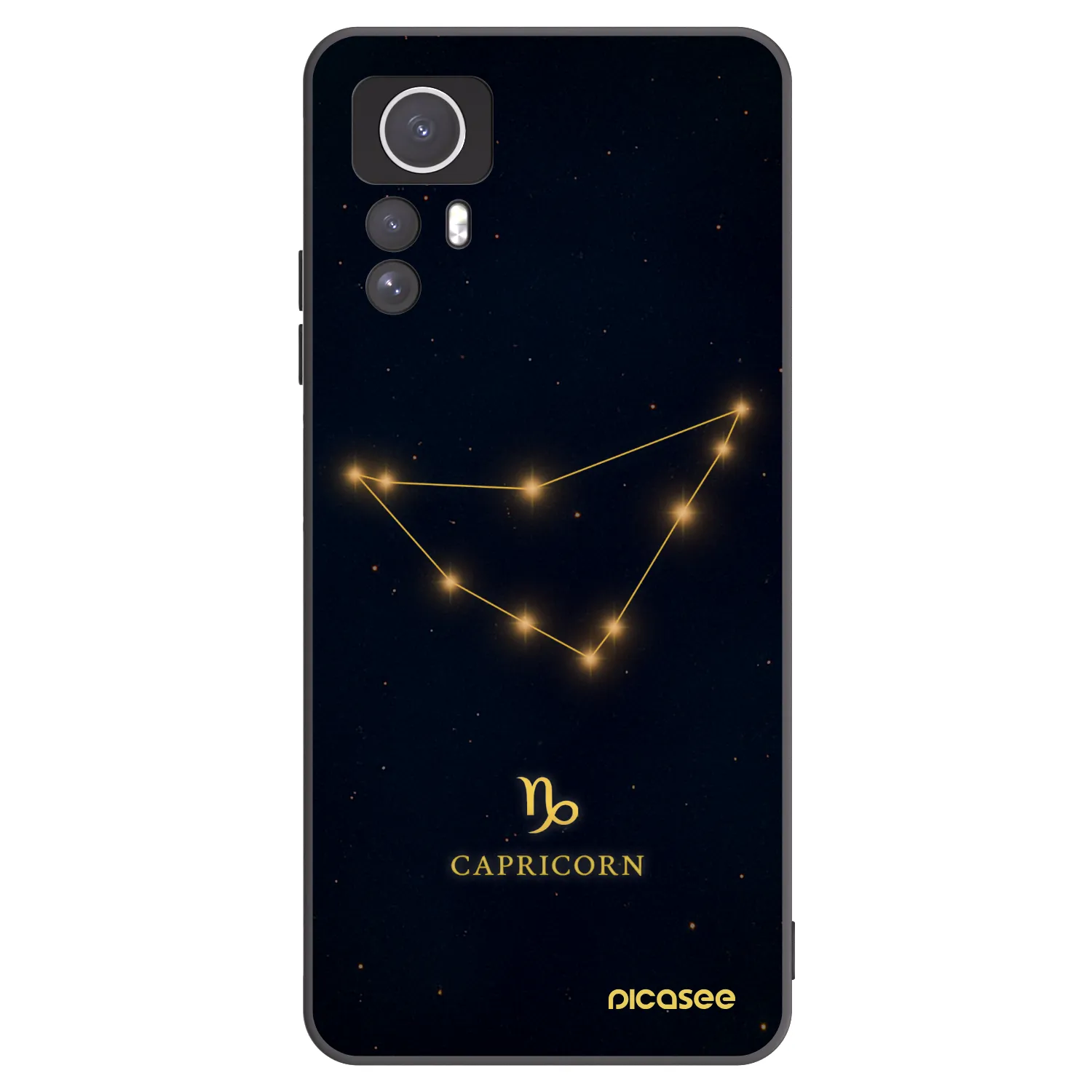 Picasee Μαύρη θήκη σιλικόνης για Xiaomi Redmi Note 12S - CAPRICORN