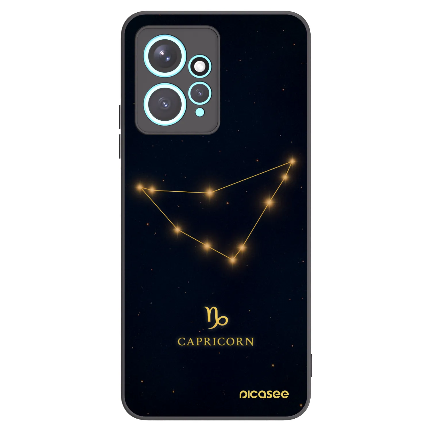 Picasee Μαύρη θήκη σιλικόνης για Xiaomi Redmi Note 12 4G - CAPRICORN